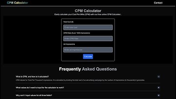 How to Use CPM Calculator | Calculate Cost Per Mille Easily | https://cpmcalculator.in/