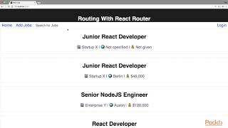 Hands-on Web Development with React: Routing with React Router|packtpub.com