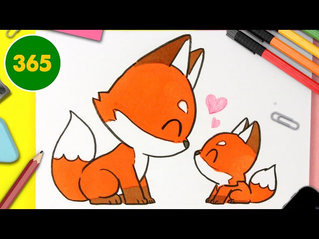 Como desenhar uma Raposa fofa Kawaii ❤ Desenhos Kawaii - Desenhos para  Desenhar 