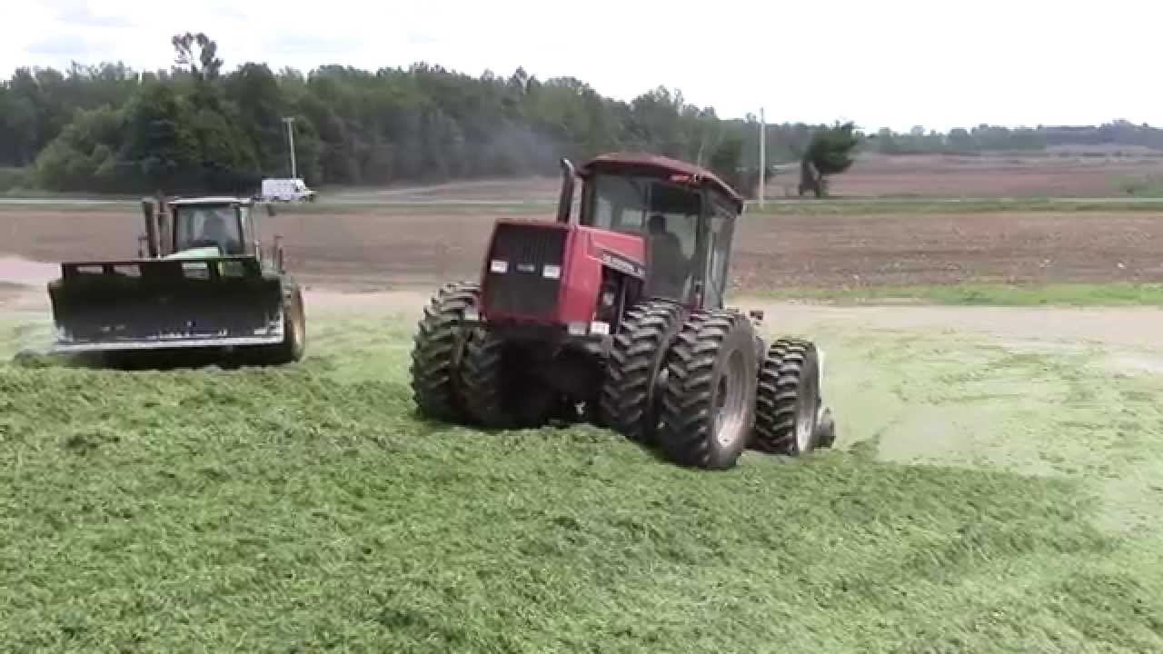 Big Tractor Power Packing A Silage Bunker YouTube