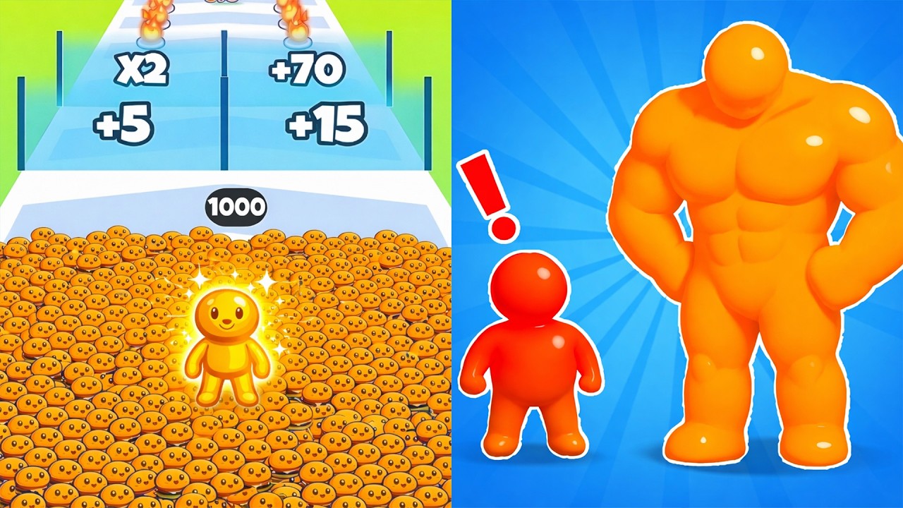 Food Run vs Tall Man Run - Full Levels Speedrun Gameplay (Android & iOS)