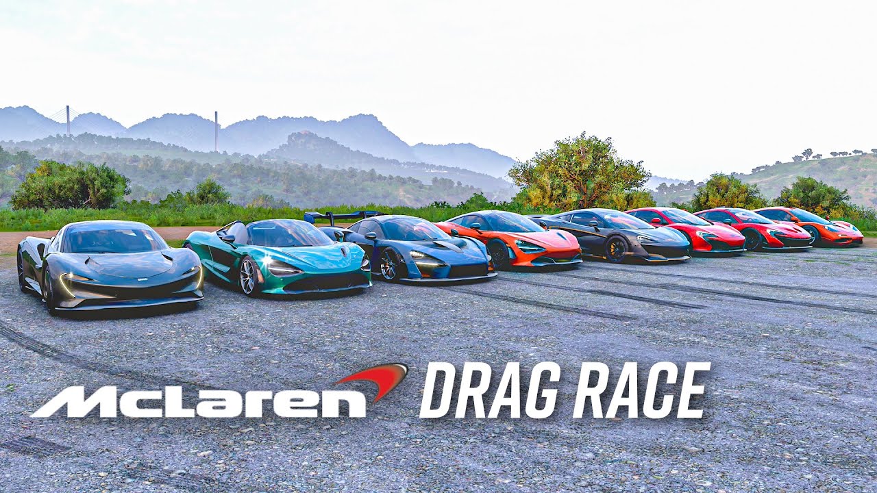 All McLaren Drag Race | Speedtail, 720S, Senna, P1, F1, etc | Forza ...