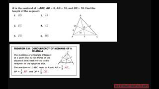 Find side lengths of triangle with Concurrency of Medians of Triangle Theorem . Centroid