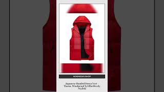 Japanese Hooded Down Vest – Warm, Windproof & Effortlessly Stylish