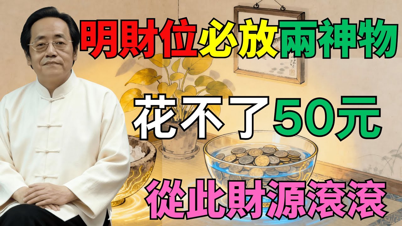 倪海廈：老祖宗找財位口訣，粗鹽淨氣、清水催財，50 元搞定風水局#倪海廈 #明財位 #粗鹽 #清水 #風水佈局 #財運