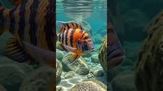 #aquarium #fish #africancichlids #aivideo #obpeacock #aifish