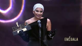 Farhana Bodi wins one of the Star of the Night awards at The EMIGALA 2023