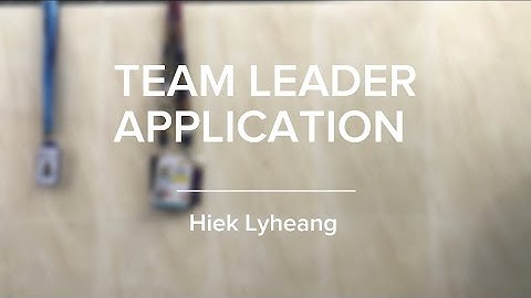 AIESEC in IFL | TL Application Term 2324 2nd Semester | Hiek Lyheang