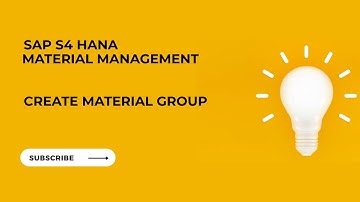 SAP MM-Create Material Group | Configuration of Material Master
