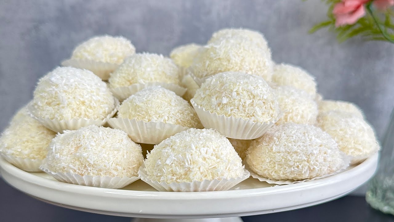 Рафаэлло тает во рту! Помадное печенье со вкусом Рафаэлло! Просто и легко сделать!