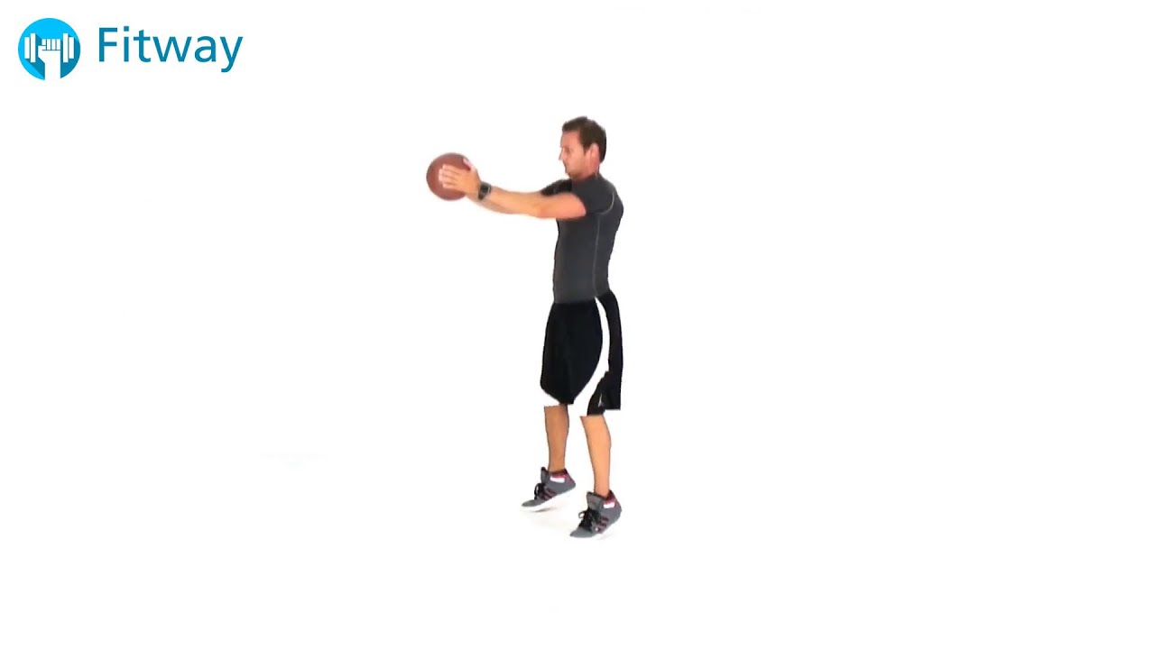 How To Do Medicine Ball Squat and Calf Raise Leg Workout Exercise