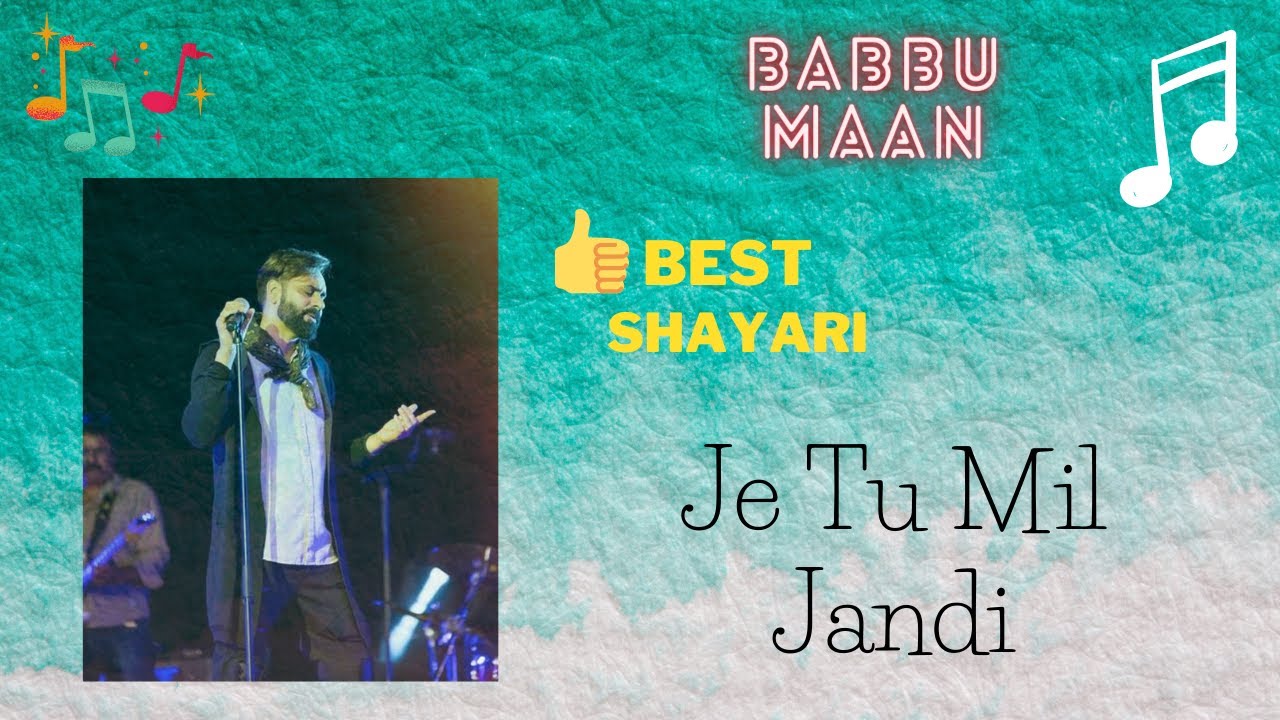 Je Tu Mil Jandi   Babbu Maan  Best Shayari  Lyrical Status Video