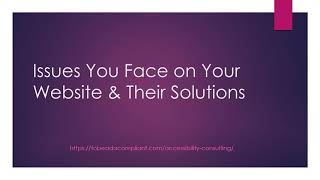 Is my website ADA accessible? | Web Accessibility Agency In California