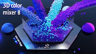 3D Color Mixing 8 - Colored Balls Animation Created in Blender screenshot 5