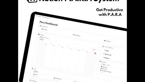 Notion Second Brain - P.A.R.A  System - Notion Template
