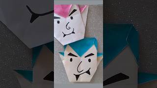 Vampire Origami / How to do dracula for Halloween #shorts #OrigamiDracula   #HalloweenOrigami
