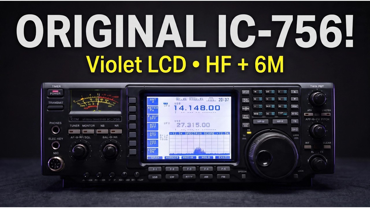 Icom IC-756 from 1997 | Original HF/6M Transceiver with Violet