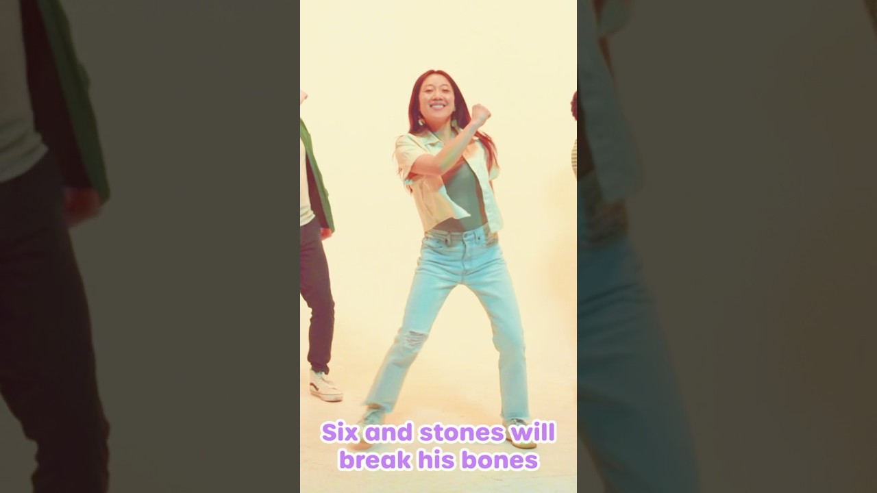 David vs Goliath Dance 🪨💪🏽 Sticks and Stones #shorts #kids-worship #worshipdance #biblestory