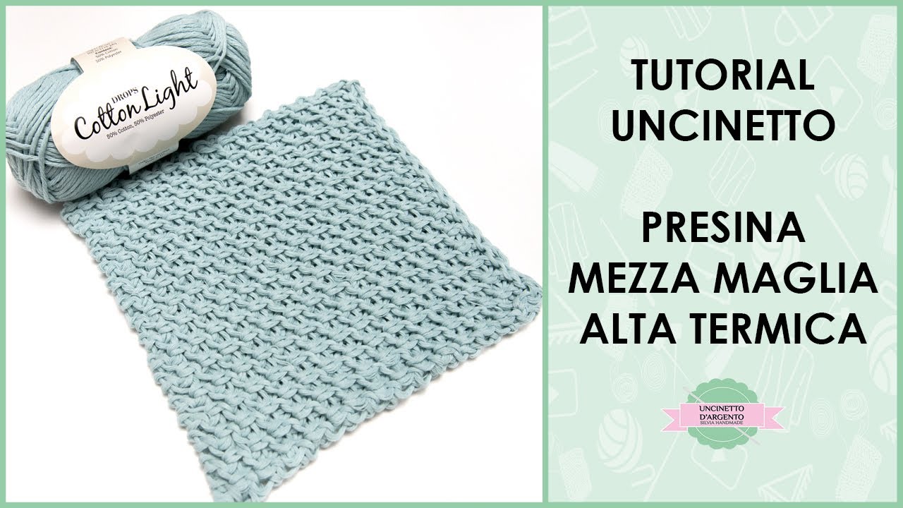 Presina ad uncinetto | Mezza maglia alta termica | Uncinetto d'Argento
