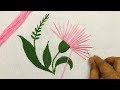 hand embroidery, modern flower embroidery with very easy embroidery stitches for beginners