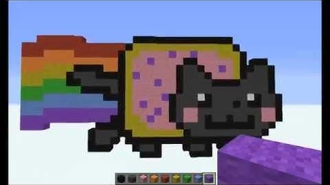 Minecraft pixel art - Nyan Cat