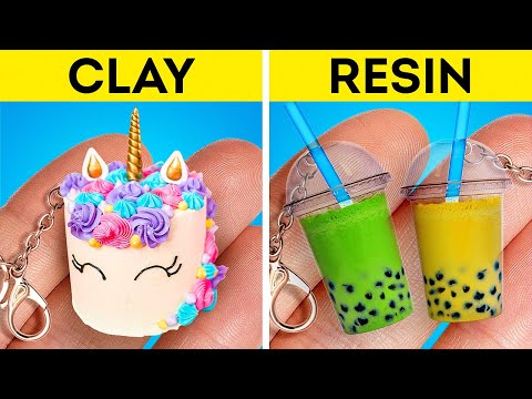 CLAY VS. RESIN || Cutest Crafts You`ve Ever Seen