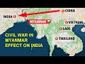 Myanmar civil war spills over into india