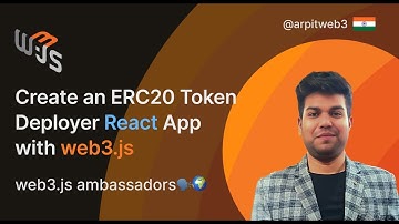 Create an #erc20 Token Deployer React App with Web3.js and Truffle Framework for Local Development