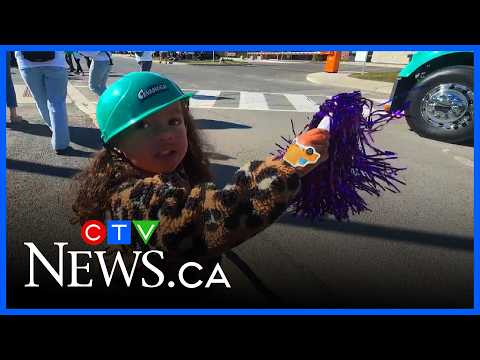 Construction parade brings joy to CHEO patients