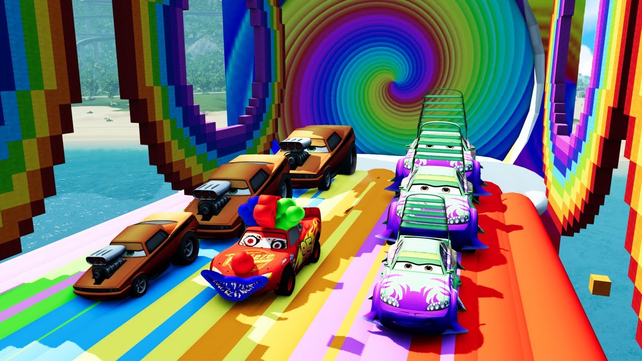 Big & Small Snot rod vs Big & Small Wingo vs Train | BeamNG.Drive - YouTube