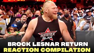 Brock Lesnar Returns Summerslam 2021 🔥| Reaction Compilation #brocklesnar #romanreigns #summerslam