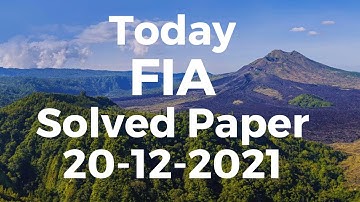 FIA Today Paper Dated 20-12-2021 | VU CBT FIA MCQs | Today FIA MCQs | Most Repeated FIA MCQs