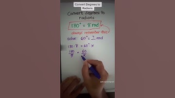 Convert degrees into radians with this simple equation #shorts