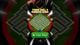 NEW TH9 RANKED BASE LINK! #clashofclans #coc #th9 #th9base