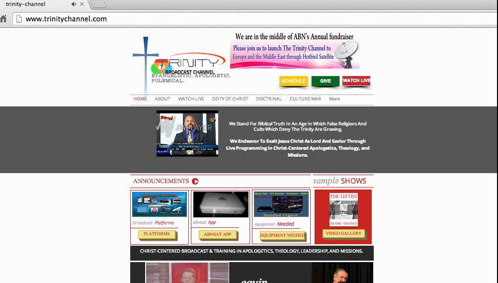 SICK OF ISLAMISTS? DONATE NOW TO THE TRINITY CHANNEL!