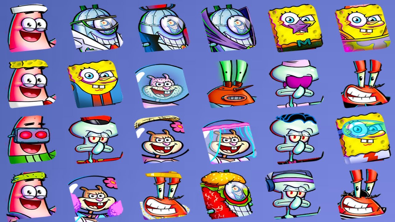 Spongebob Bikini Bottom Brawlers Squidward vs Mr Krabs vs Plankton vs