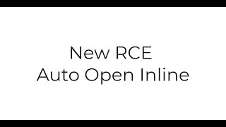 New RCE Auto Open Inline Preview Canvas