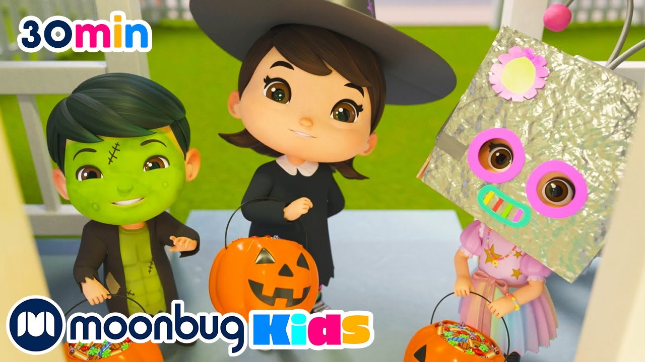 Pidiendo dulces en Halloween!🍬🎃 Canciones Infantiles🎵 Juega y aprende Moonbug Español Pidiendo dulces en Halloween!🍬🎃 Canciones Infantiles🎵 Juega y aprende Moonbug Español
