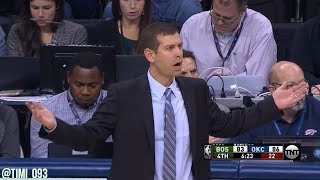 Brad Stevens gets RARE tech, asks refs "what are you watching?!"