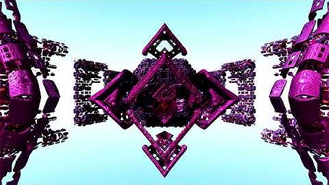 Koch V3 + Menger Smooth Mod1 [3D Fractal Video Loop]