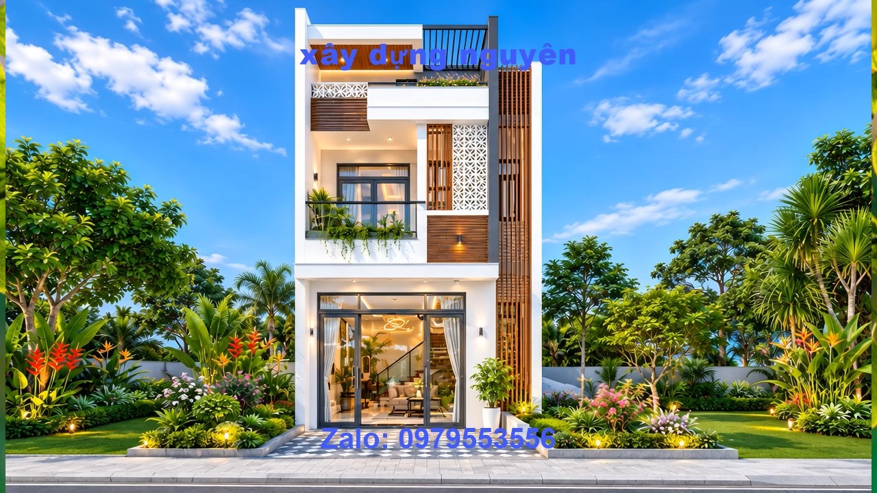 Mẫu Nhà Ống 2 Tầng Diện Tích 5x16m Thiết Kế 3 Phòng Ngủ #nha2tang
