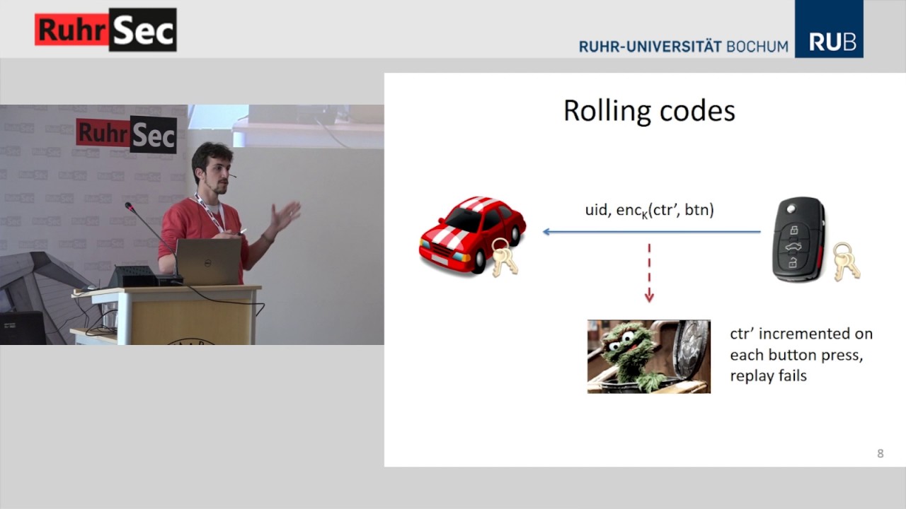 RuhrSec 2017: "The (In)Security of Automotive Remote Keyless Entry Systems...", Dr. David Oswald