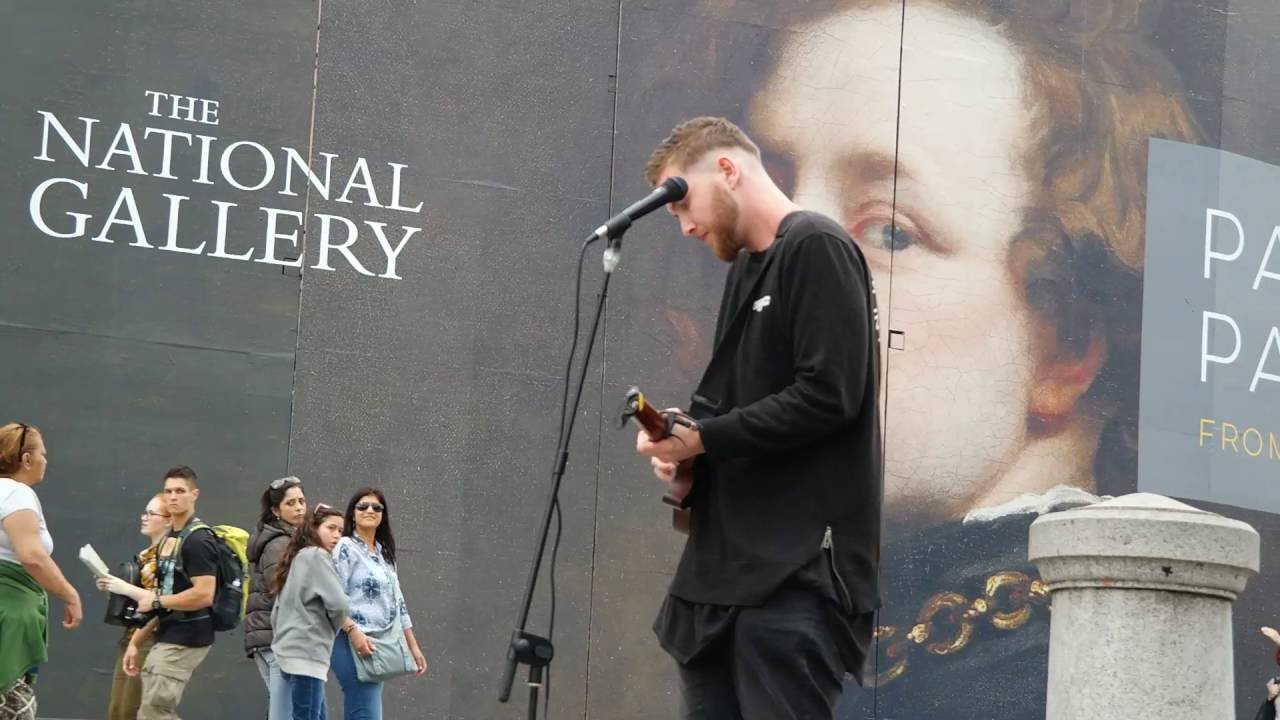 Sasha Broad-Kolff Busking in Trafalgar Square