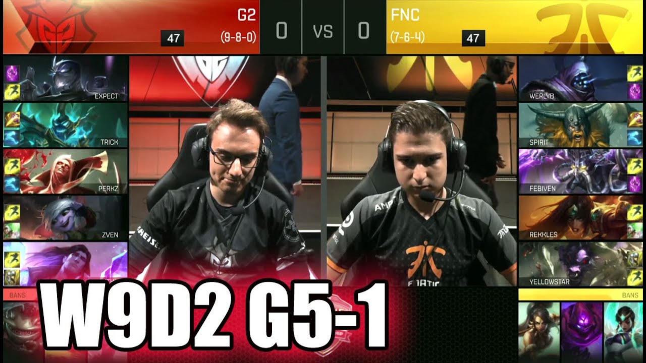 G2 eSports vs Fnatic | Game 1 S6 EU LCS Summer 2016 Week 9 Day 2 | G2 vs FNC G1 W9D2 1080p