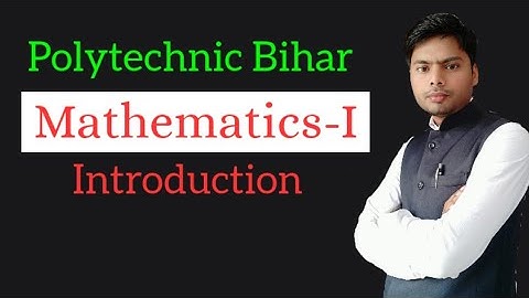 Mathematics -1 | introduction | SBTE Bihar | Polytechnic | Number 1 Classes| Ravi Sir |