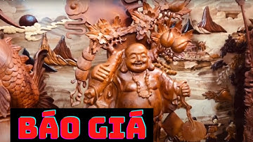 Chiêm ngưỡng tượng Di Lặc vác cành đào gỗ hương Gia Lai siêu nét.