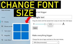 How to Change Font Size on Windows 10, 11