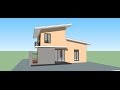 Sketchup pro  create Modern  House  (in 15 min.)