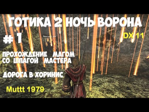 Видео: Готика 2 Ночь Ворона Прохождение Маг со шпагой мастера  Видео 1 Дорога в Хоринис Gothic 2 DirectX11