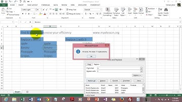 Find And Replace In Excel
